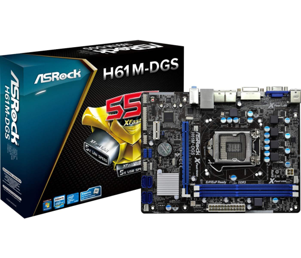 ASRock H61M-DGS (H61 PCI-E DDR3) - 116444 - zdjęcie